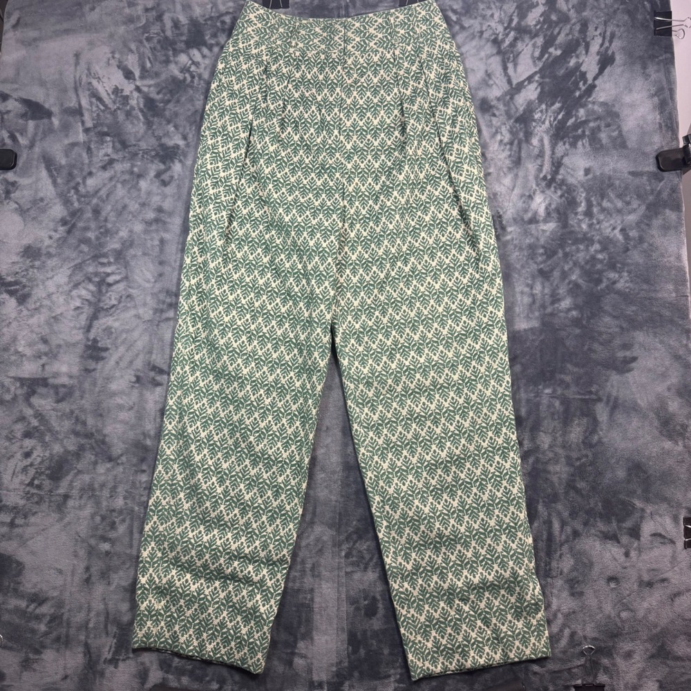 Acne Studios Green Botanical Trousers Womens 4 Jacquard Straight Leg Gardencore